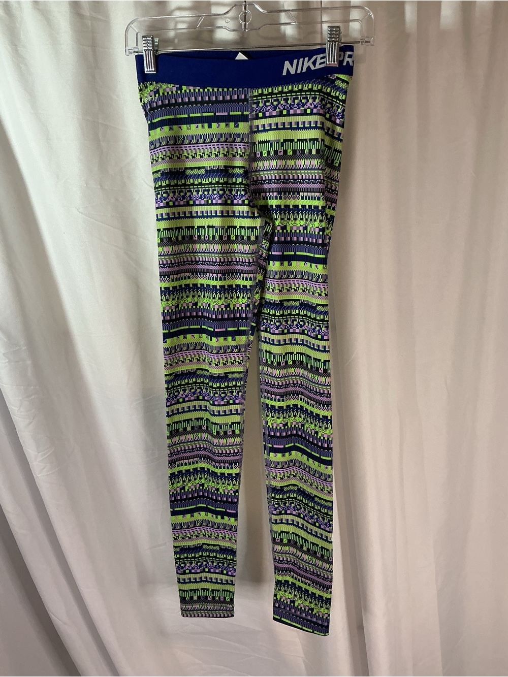 Nike Pro Dri-FIT Leggings Women’s Small Multicolor Printed Compression Athletic